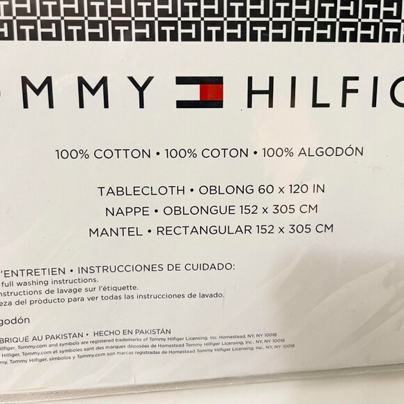 Tommy Hilfiger Cotton Tablecloth Oblong 60" x 120" - Picture 11 of 15